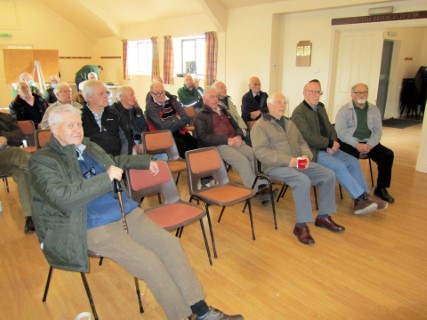 A good turnout watching Chris Withall turn a decorated dish